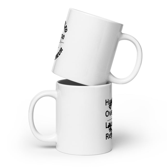 HOLR Coffee Lover's Mug for Entrepreneurs, featuring a ceramic design with motivational text.