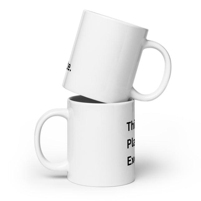 Think. Plan. Execute. Strategy Coffee Mug for Entrepreneurs stacked with bold design.