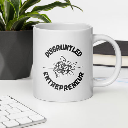 Disgruntled Entrepreneur Motivational Coffee Mug with artistic design, ideal for entrepreneurs seeking inspiration.