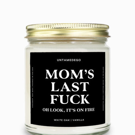 Mom's Last Fuck Gold Top Candle